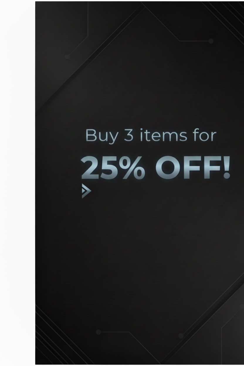 Buy 3 items for 25% OFF
